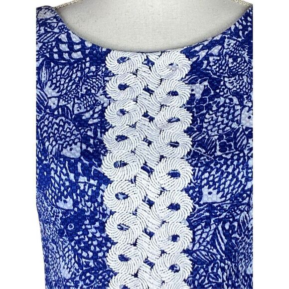Lilly Pulitzer Melani Fish Design Coastal Blue Shift Dress Made for Target Size - Picture 3 of 7